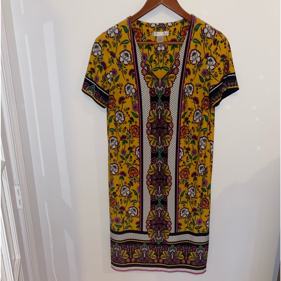 London Times Colorful Floral Shift Dress, sz 8 - Picture 1 of 10